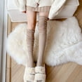 thumbnail image 2 of Calcetines por encima de la rodilla, medias hasta el muslo, calcetines de pelo alto, calcetines de muslo extendidos con costuras, medias de otoño e invierno de color sólido, 2 of 5