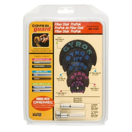 UPC: 0780670611019 | Gyros Tools 61-11807 Gyros Fiber Disk Cut Off Wheels ProPack