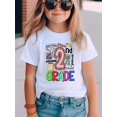 thumbnail image 1 of Adorable 'Second Grade' Graphic Cotton Tee for Girls - Comfy Short Sleeve, Round Neck Summer Top, 1 of 6