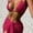 04, variant on Women's Bikini Sets Ribbed Two Piece Swimsuit Cheeky High Cut Side Tie Thong Bathing Suit