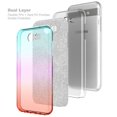thumbnail image 3 of Samsung Galaxy J7 (2017) / J7 Sky Pro / J7 Perx / J7 V / J7 Prime / Galaxy Halo Case, Bling Glitter Candy Silicone Rubber Gel Hard Protective Case Cover - Teal, 3 of 5
