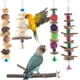 thumbnail image 2 of Juguetes para masticar pájaros, 5 paquetes de juguetes de madera natural para periquitos, jaula colgante para loros, soporte para percha para pájaros pequeños, cacatúas, loros, periquitos, p, 2 of 5