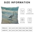 thumbnail image 6 of JRXY Set of 2 Throw Pillow Covers Blue Heron Beach Sea Wave Watercolor Painting Decorative Pillow Cases Home Decor Standard Square Pillowcases White, 6 of 6