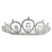 Believe by Brilliance Fine Silver Plate Cubic Zirconia Mini Crown Tiara