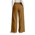 thumbnail image 4 of jiaxiM Linen Pants for Women Elastic Waist Linen Palazzo Pants Drawstring Fashion Work Trousers for Women Cotton Lounge Pants Women Business Casual Outfits, 4 of 7