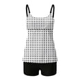 thumbnail image 4 of Summer Plus Size Bathing Suit for Women Fashion Sleeveless Printing Round Neck Bikini Padded Swimwear Swim Romper Backless Bathing Suit, 4 of 8