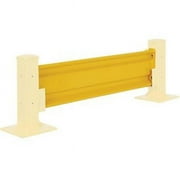 Global Industrial 436724-R-4 Protective Rail Barrier, Yellow - 4 ft. Rail