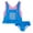 Pink / blue, variant on Ms. Rachel Racerback UPF 50+ Peplum Tankini Top and Bikini Bottom Swim Set Infant to Toddler