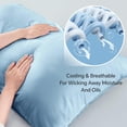 thumbnail image 4 of DISEN Body Pillow Case Cover, Rayon Made from Bamboo, Cooling Body Pillow Cover for Hot Sleepers and Night Sweats, Breathable & Silky Soft Full Long Pillow Case (Blue, 20x54 Inches), 4 of 7