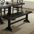 thumbnail image 3 of Pemberley Row Wood Antique Black Dining Bench Rectangular 60" Unassembled, 3 of 6