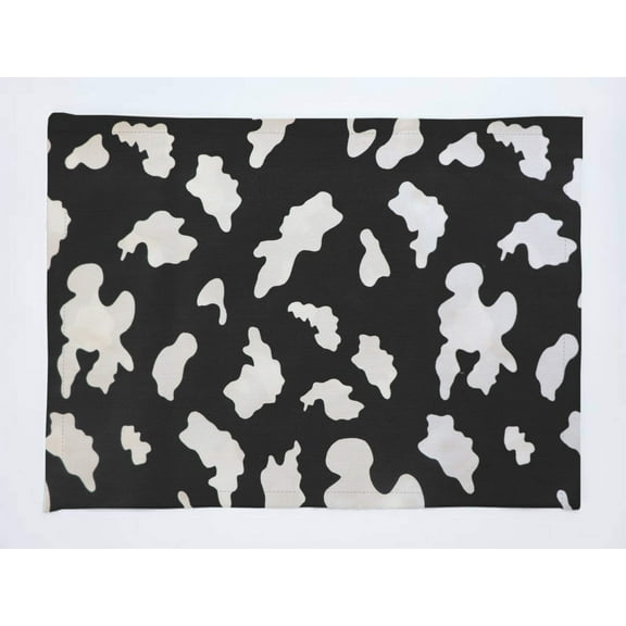 Cow Print Cotton Dinner Table Placemats Holiday Home Decoration 13" x 19" (Pack of 4)