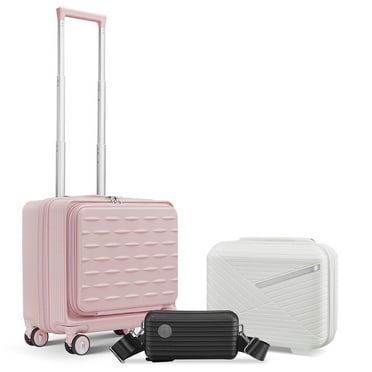 18 Inch Carry On Luggage with Front Open Door and TSA Lock Lightweight Hardshell Travel Suitcase