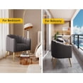 thumbnail image 5 of SEYNAR Oversized Glam Velvet Pumpkin Barrel Accent Chair,Modern Upholstered Cream Side Sofa Armchair for Living Room,Vanity (Grey), 5 of 14