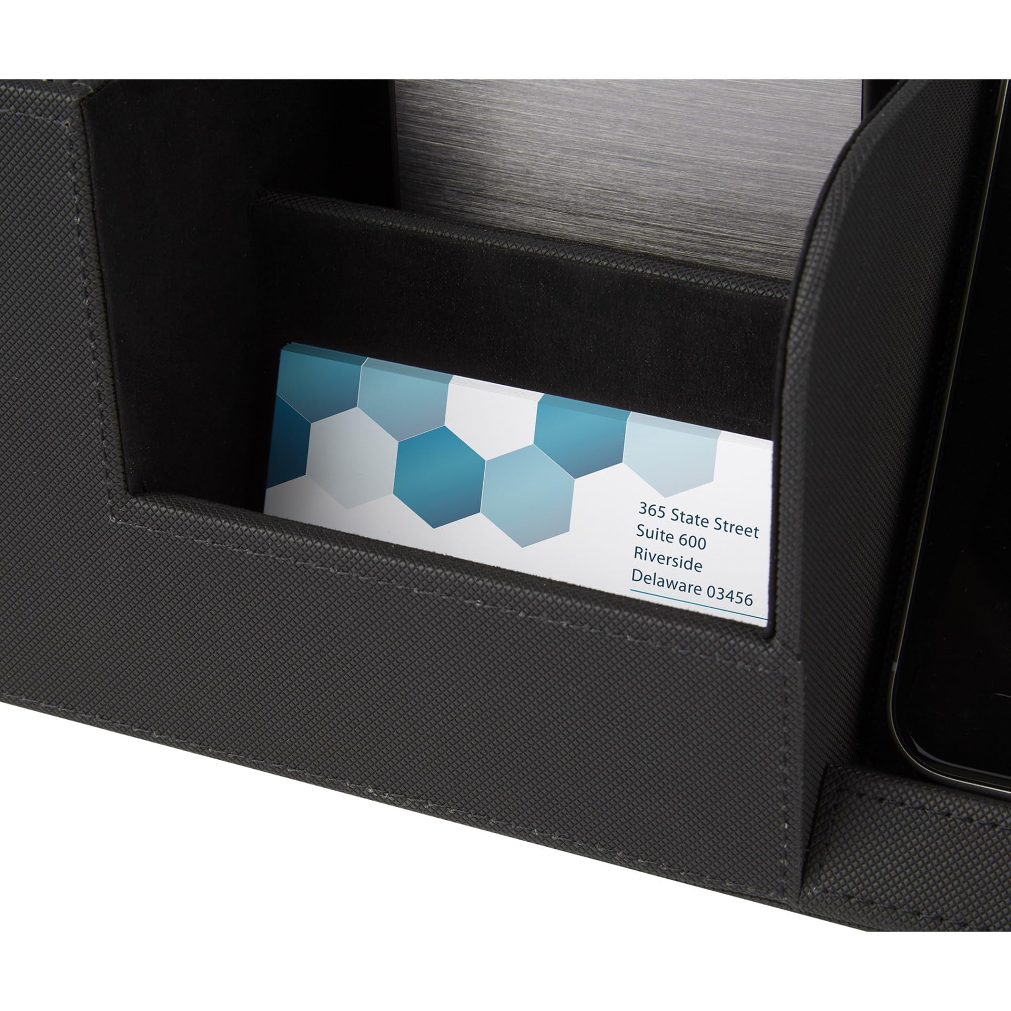 Realspace™ Desk Organizer With Wireless Charger With , Black