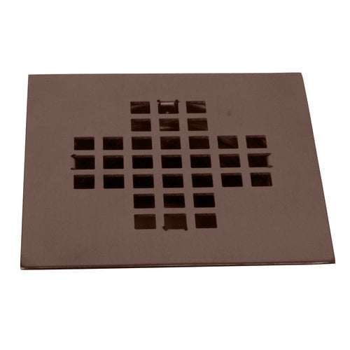 Westbrass Square Shower Drain Cover in Oil Rubbed Bronze