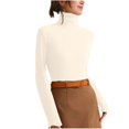 thumbnail image 1 of ZMFXJPE Hauts d'Hiver à Manches Longues pour Femmes Hauts à Manches Longues Printemps Hauts à Manches Longues pour Femmes Haut à Manches Longues pour Femmes (Beige,TG), 1 of 4