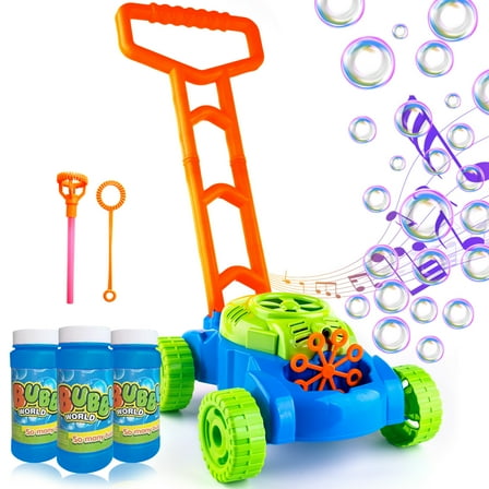 Bubble Machine Bubble Lawn Mower Bubble Gun Toys for Boys Girls 3-6 Years Bubble Maker Kids Great Birthday Christmas Party Gifts