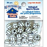 Advantus 464111 Clubhouse Crafts Sports Beads-Volleyball 30-Pkg