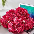 thumbnail image 4 of ZOELNIC 10pcs Artificial Flowers Realistic Hydrangea Flowers Bouquet for Wedding Party Office Home Decor,Red, 4 of 6