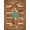 Teal Brown, Pattern 9, variant on ODIKA 8'x10' Washable Area Rug Durable, Non-Slip Five Point Star Terracotta Outline Aged Wood Plank Motif Decor for Living Room, Under Sectional, Family
