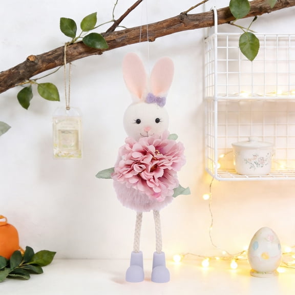 Easter Bunny Shelf Sitters with Dangling Legs – Cute Bunny Figurines for Spring Decor, Tiered Tray Centerpieces, Table & Home Decorations, Gift Idea