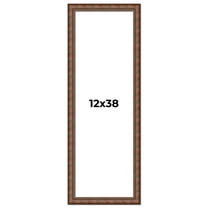 12x38 Dark Brown Bamboo Real Wood Picture Frame Width 1.5 inches | Interior Frame Depth 0.5 inches