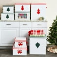 thumbnail image 6 of Household Essentials Ornament Storage Chest with 48 Pockets, Green, 6 of 11