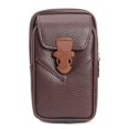 thumbnail image 1 of Riñonera de cuero con cremallera para hombre, monedero de Color puro, billetera multifunción con bolsillo para dinero, 1 of 5