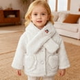 thumbnail image 2 of MEZZALL Kids Winter Fuzzy Jacket For Girls Cozy Warm Thickened Outerwear With Stylish Design Ideal For Cold Weather Soft Long Sleeve Tops Coats, 2 of 9