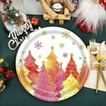 thumbnail image 6 of Christmas Paper Plates Disposable Holiday Paperware, 24 Pcs 7 Inch Classic Festive Christmas Tree Print Thick for Family Christmas Dinner & Office Party, 6 of 6