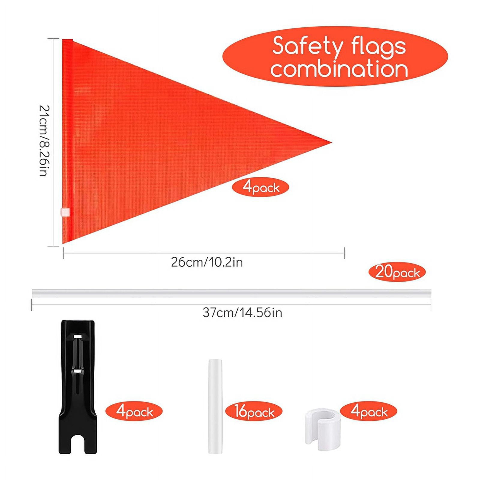 1 Set 6Ft Bike Flag with Pole and Mounting Bracket,Adjustable High Waterproof Bicycle Trailer Flags