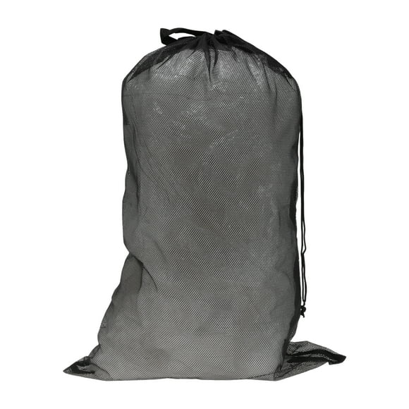 1 Pc Bolsa de Lavandería con Cuerdas y Doble Asa para la Sala de Lavandería 35.43"x23.62" 210L Negra