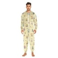 thumbnail image 5 of Adult Christmas Onesie Cute Rabbit and Bear Adult Zipper One-Piece Pajamas Unisex Pajamas with Pockets, 5 of 6