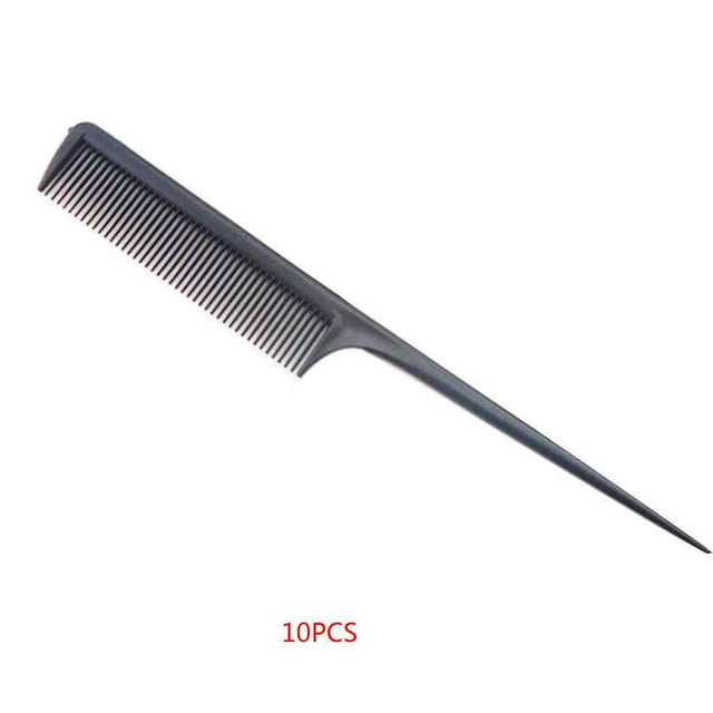 1 Ensemble Peigne à Cheveux Belle Brosse de Salon Style Non-Résistance Peignage Dent Circulaire Résistant à l'Usure Cheveux Fins Pics Design Unique Noir 10pcs