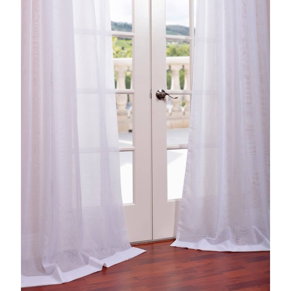 Exclusive Fabrics Signature White Double Layer Sheer Curtain Panel Exclusive Fabrics Signature White Double Layer Sheer Curtain Panel
