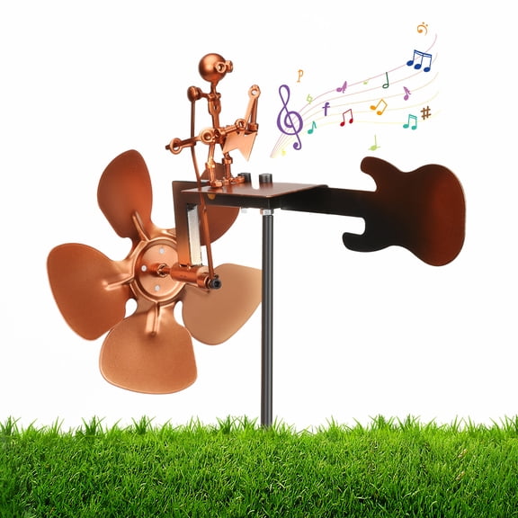 Handmade Metal Drummer Windmill, Percussionist Music Figurine, Drummer Windmill Garden Decoration, Rockin Art Figurine, Wind-Powered Kinetic Sculpture, Wind Spinners for Yard Lawn Garden Patio Decor