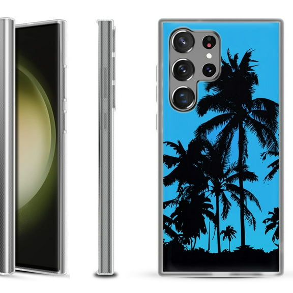 Shockproof Gel Phone Case for Samsung Galaxy S23 Ultra 5G, by OneToughShield ® - Tropical Summer