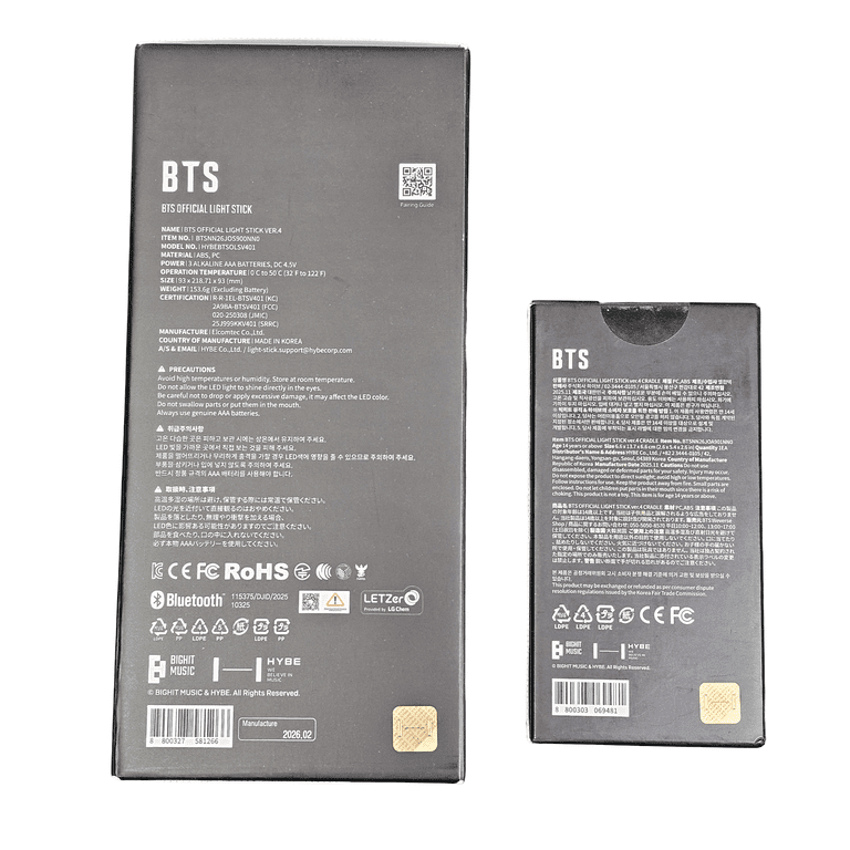 BTS Official Light Stick Ver.4 Army Bomb with Cradle Stand Set