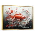 thumbnail image 2 of Designart "Serene Image Of Red And Grey Koi Fish Swimming I" Kois Fish Floater Framed Canvas Wall Art, 2 of 5
