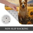thumbnail image 6 of Pofeuu Pastoral Sunflower Corgi Print Flannel Doormats Rug16"x24"Rug Washable Doormats Indoor Outdoor Rugs for Layered Front Door Mats, Porch, Kitchen, Entryway, 6 of 7