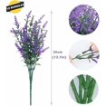 thumbnail image 2 of Flores artificiales 10 piezas ramo de flores al aire libre decoración de flores falsas resistente a los rayos UV arbustos verdes plantas interior exterior colgante macetero hogar jardín, 2 of 5