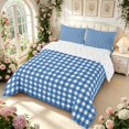 thumbnail image 2 of Manfei Geometric Navy Check Full Size Comforter Sets,Classic Plaid Bedding Comforter Set,Reversible,3-Piece,1 Comforter and 2 Pillowcases,3-Piece,1 Comforter and 2 Pillowcases, 2 of 7