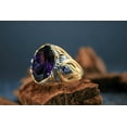 thumbnail image 2 of Roarsilver Elf Elegance: 925 Sterling Silver Ring with Amethyst Gemstone and Gold Plating By Roar | 10.5, 2 of 5