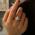 thumbnail image 3 of Dash Jewel 2 Ct Pear Cut VVS1/D Lab Created Simulated Diamond Women's Engagement Ring - 14k White Gold Plated Infinity Wedding Ring for Her - A Timeless Symbol of Your Love Story - Ring for Her, 3 of 3
