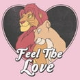thumbnail image 2 of Girl's Lion King Simba and Nala Feel The Love  Graphic Tee Light Pink Large, 2 of 4