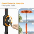 thumbnail image 5 of ACEGOSES 7.5ft LED Solar Outdoor Patio Market Table Umbrella with Polyester Canopy for Garden,Yard and Poolside,Carrot orange, 5 of 9