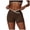 Brown, variant on High Waist No Front Seam Biker Shorts 4 Inches Running Volleyball Spandex Yoga Gym Workouts(Black,2XL)