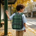 thumbnail image 6 of Green and Black Checkered Pattern 17" School Backpacks for Teens,Waterproof Oxford Fabric,S-Shape Padded Straps for School,Travel,Hiking,Camping, 6 of 6