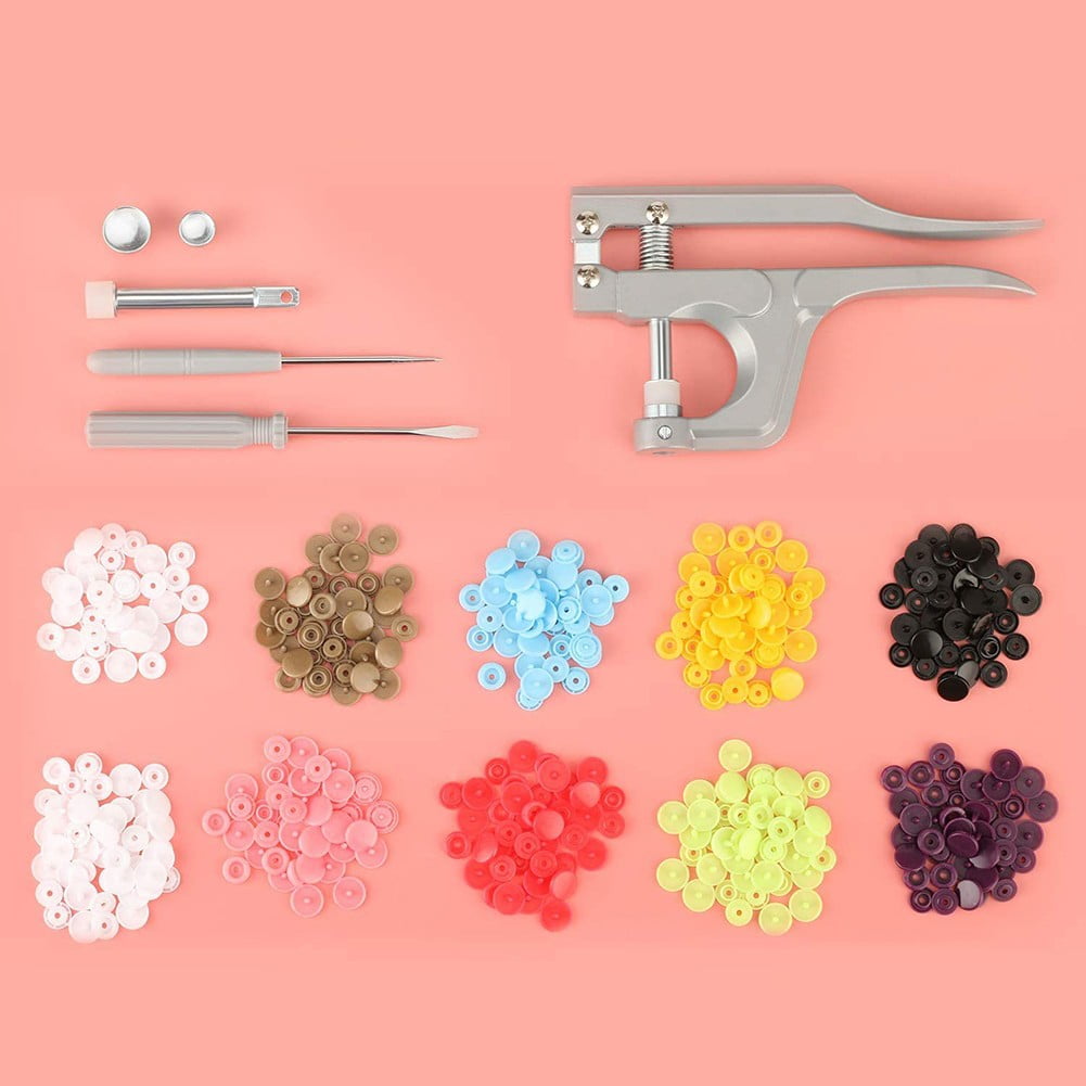 Sewing Button Button 100 Pcs/set Closures Connectors Hand Pliers Set Press Button Resin Button Snap Hand Press