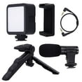 thumbnail image 4 of Smartphone Video Kit Microphone LED Selfie Tripod Phone Holder Photography Lighting Video Recording Set for Live Vlog Conference, 4 of 9